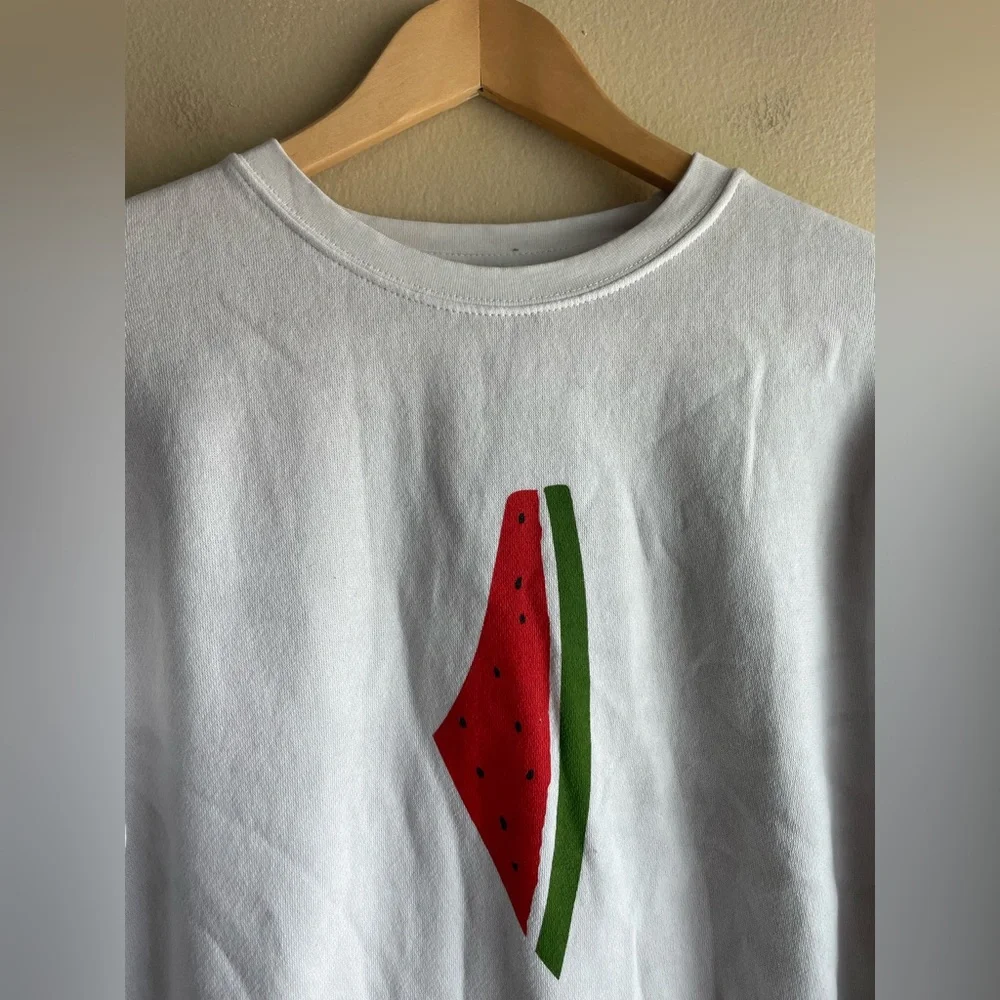Wear the Peace Women Watermelon Design Crew Neck Sweater Size Medium - Picture 2 of 6